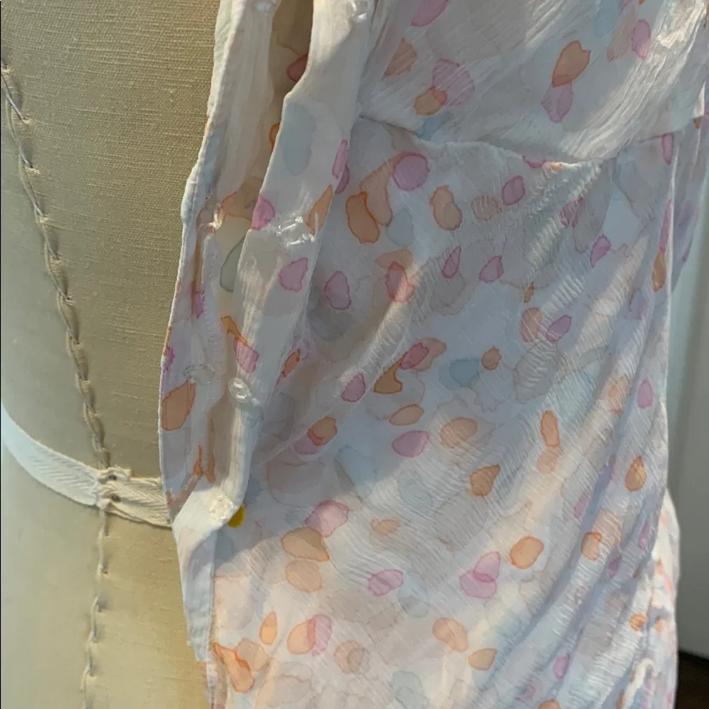 Nougat London 100% Silk Watercolour Dots Patterned Dress - Picture 7 of 16